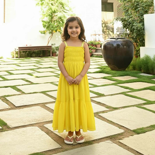 Kid Blazing Yellow Cambric Maxi