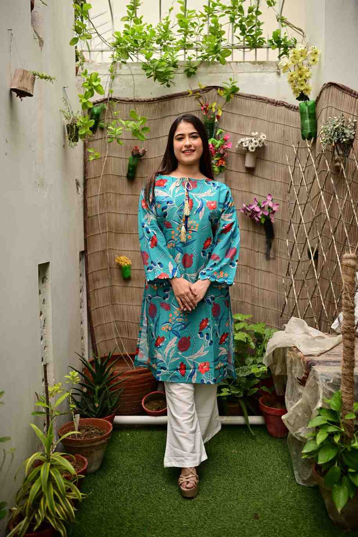 Spring Flora - Green Cord Set - Miraal Vogue