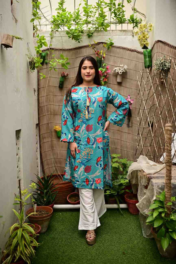 Spring Flora - Green Cord Set - Miraal Vogue