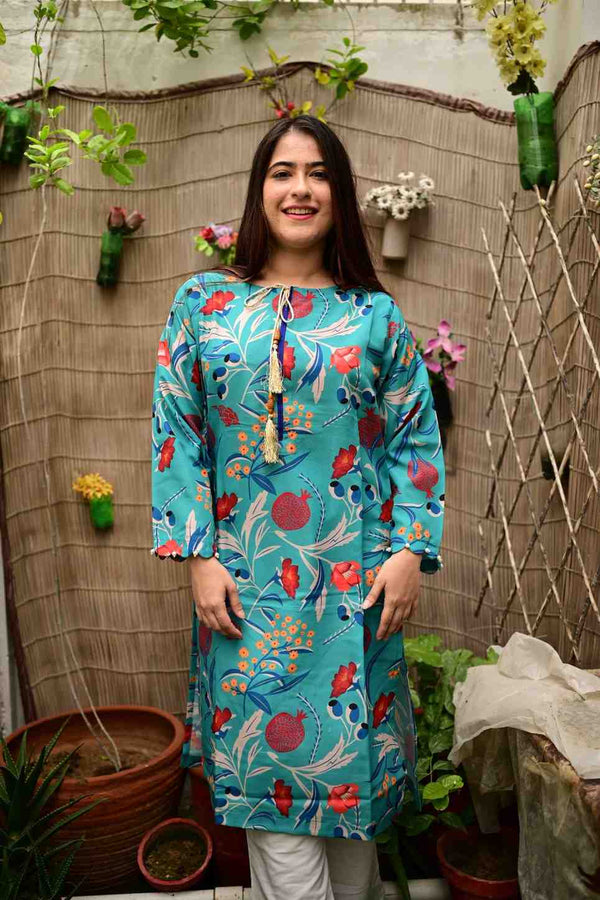 Spring Flora - Green Cord Set - Miraal Vogue
