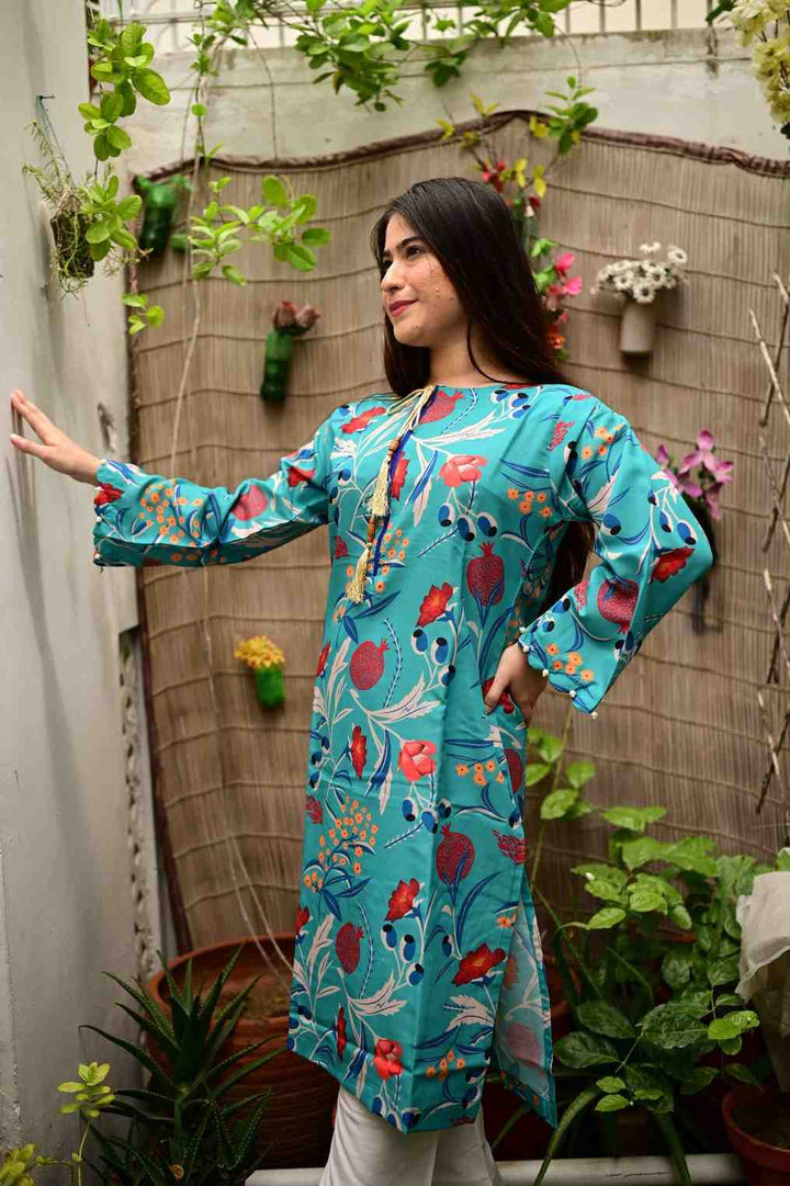 Spring Flora - Green Cord Set - Miraal Vogue