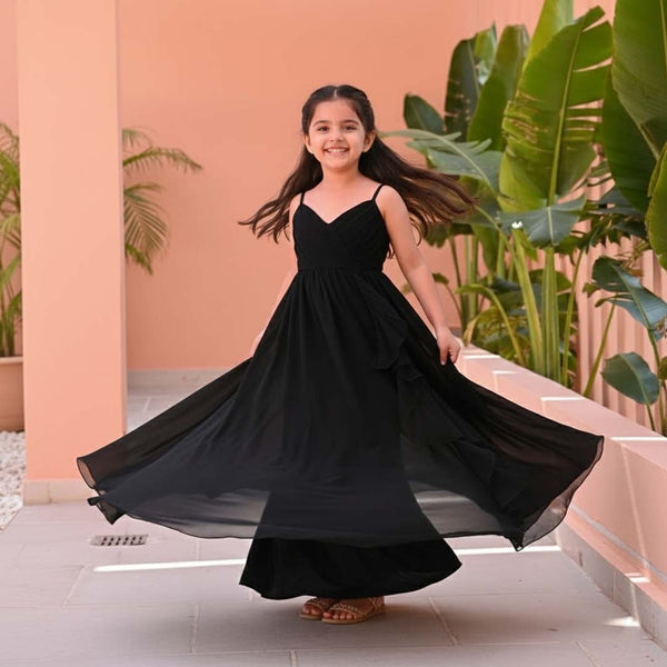 Kid Black Maxi with Criss Cross