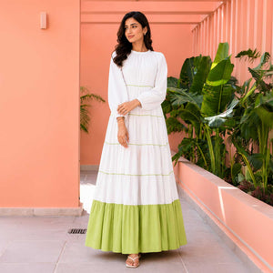 Lime Grace Tiered Maxi Dress