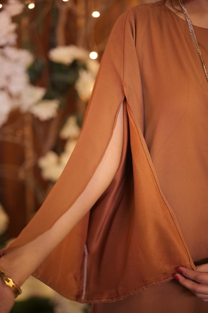 Chic and Elegant Brown Shrug - Miraal Vogue