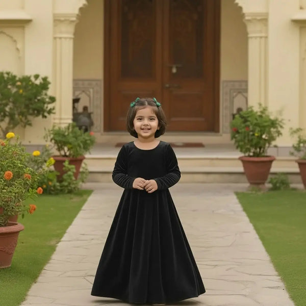 Kids Black Velvet Enigma Dress Online