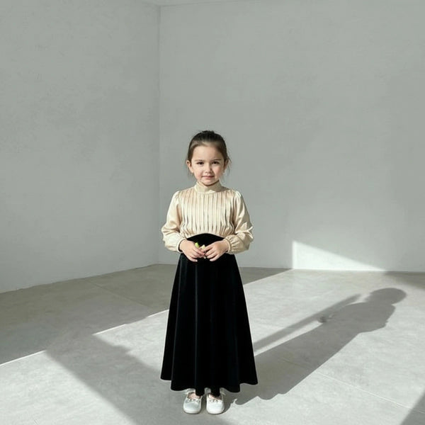 Kids Antheia Silk Velvet Dress